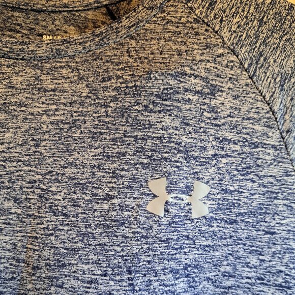 Under Armour Men's Heathered  Navy &Gray Short Sleeve Tech Tee Small - Picture 2 of 7
